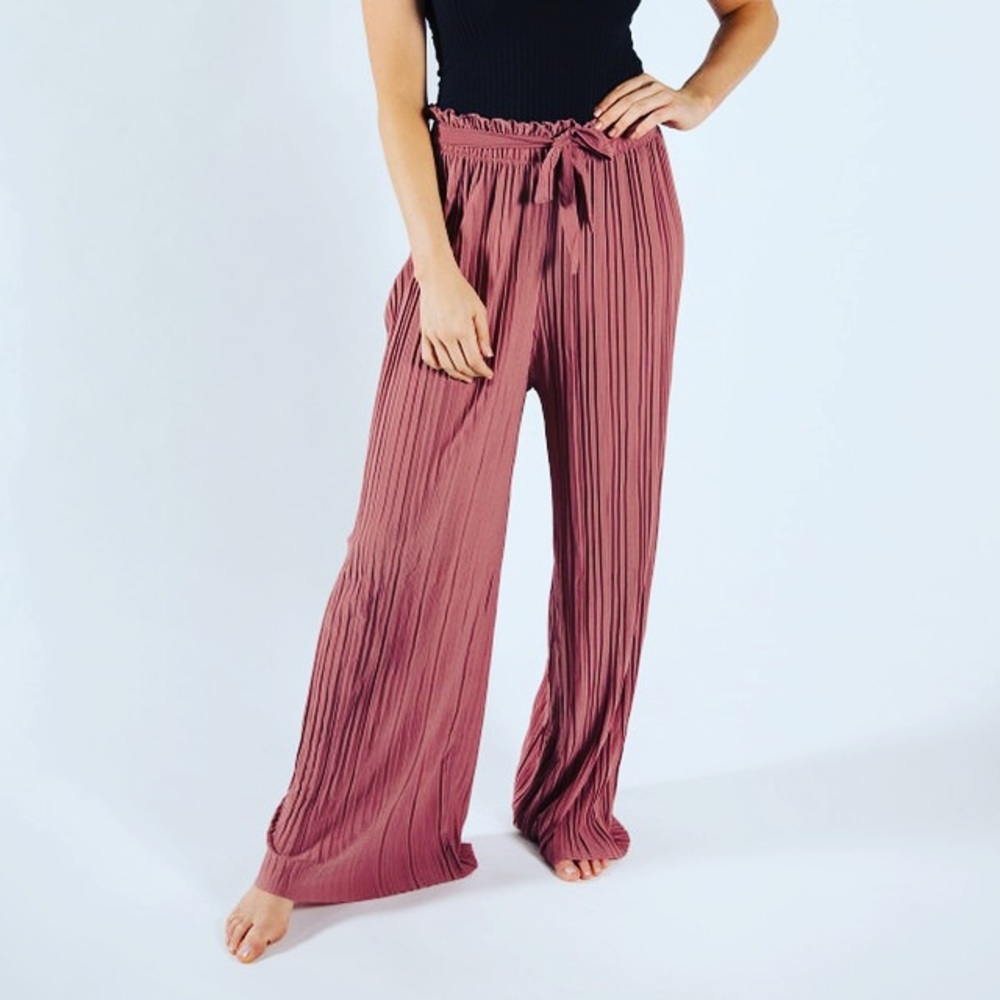 Mauve palazzo pants